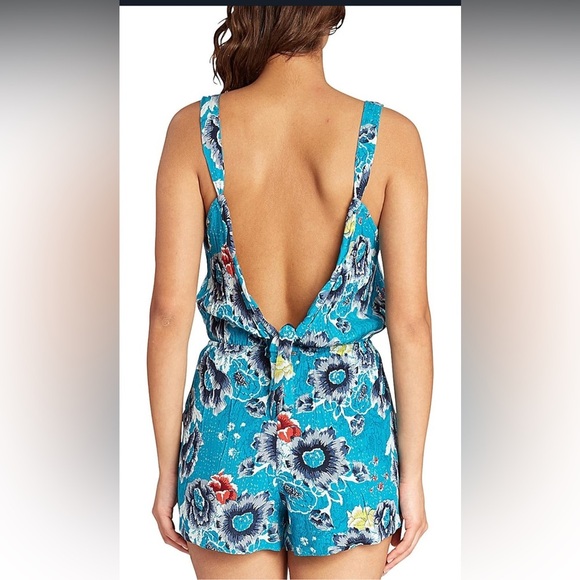 Billabong | Blue Floral Romper | Small - Picture 2 of 7